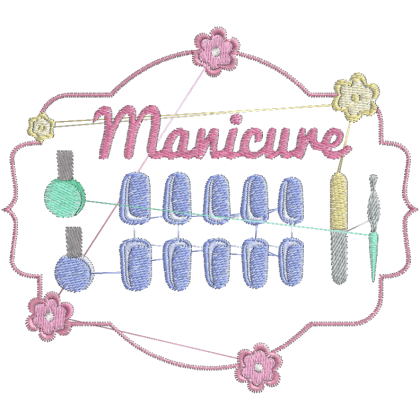 Matriz de Bordado Logotipo Manicure 2